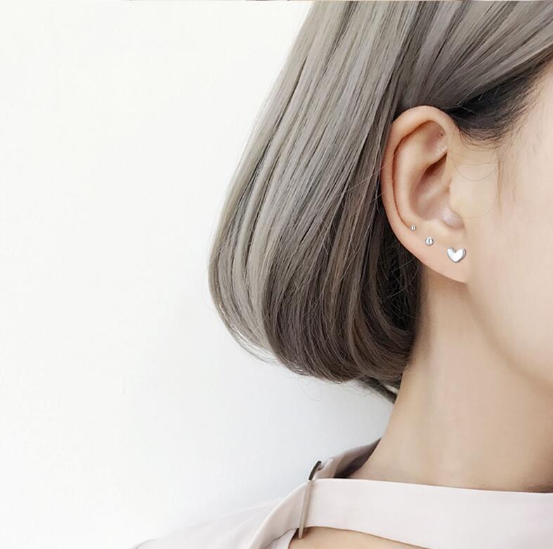 Pure Ear Korean Style Niche Screw Sleeping No Earrings