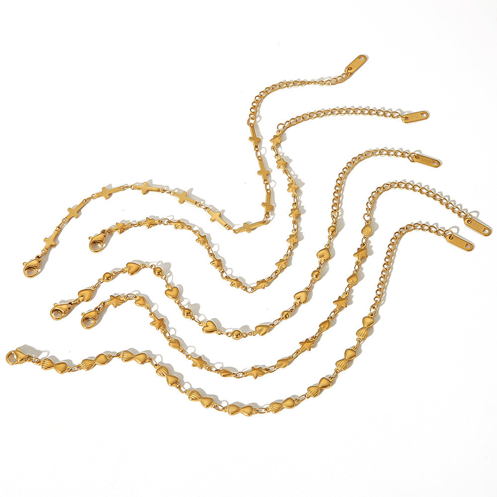 Gold Stainless Steel Chain Handmade Titanium Bracelets