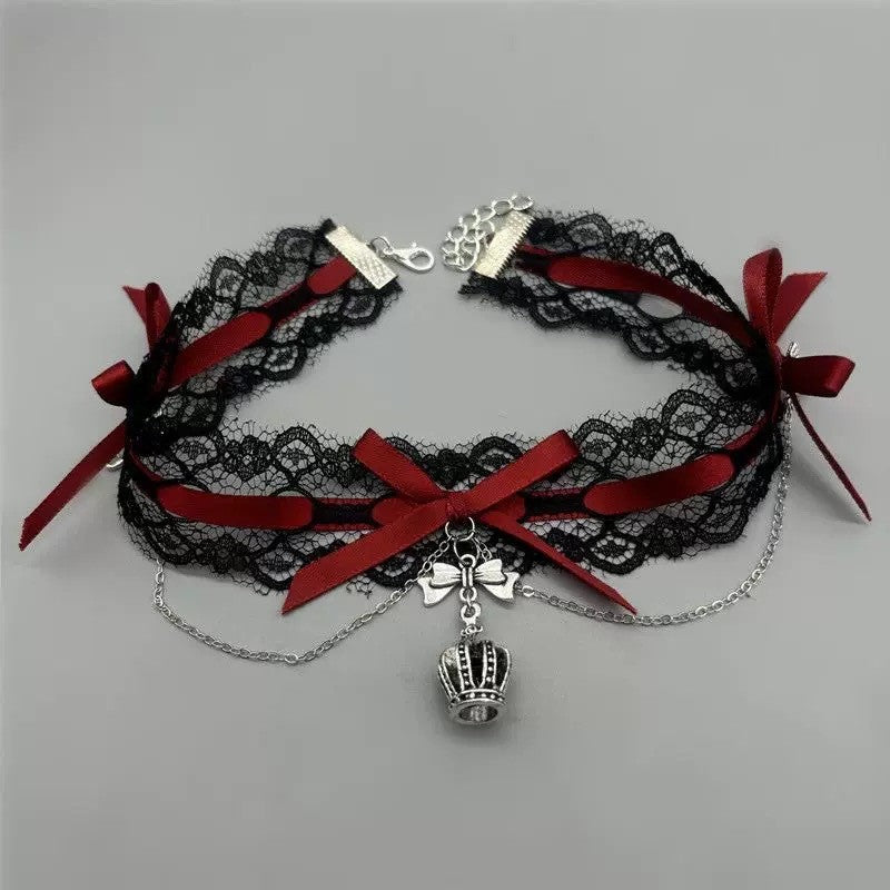 Lace Edge Love Female Black Minority Fashion Personality Collar
