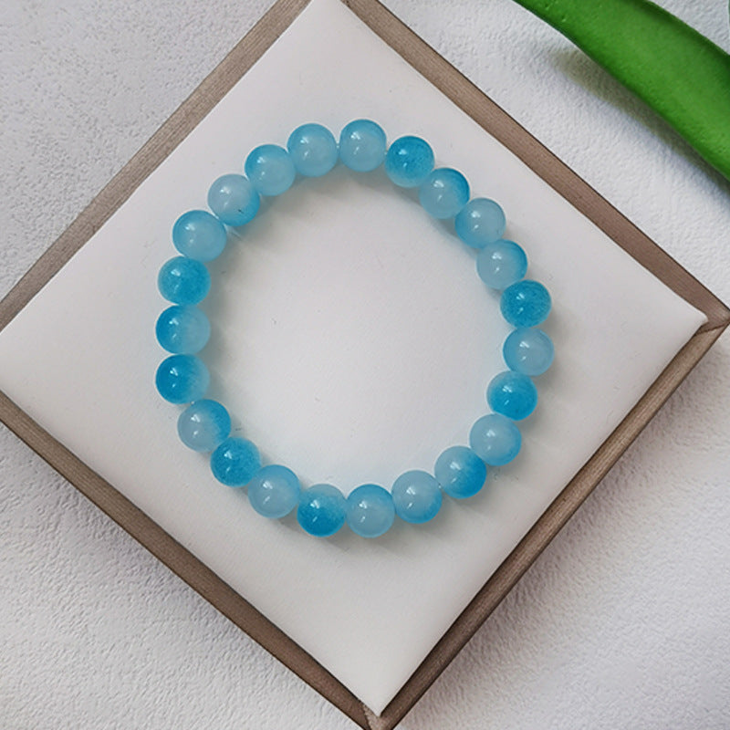 Li Gradient Ice Transparent Two-color Glass Pliable Temperament Hand Bracelets