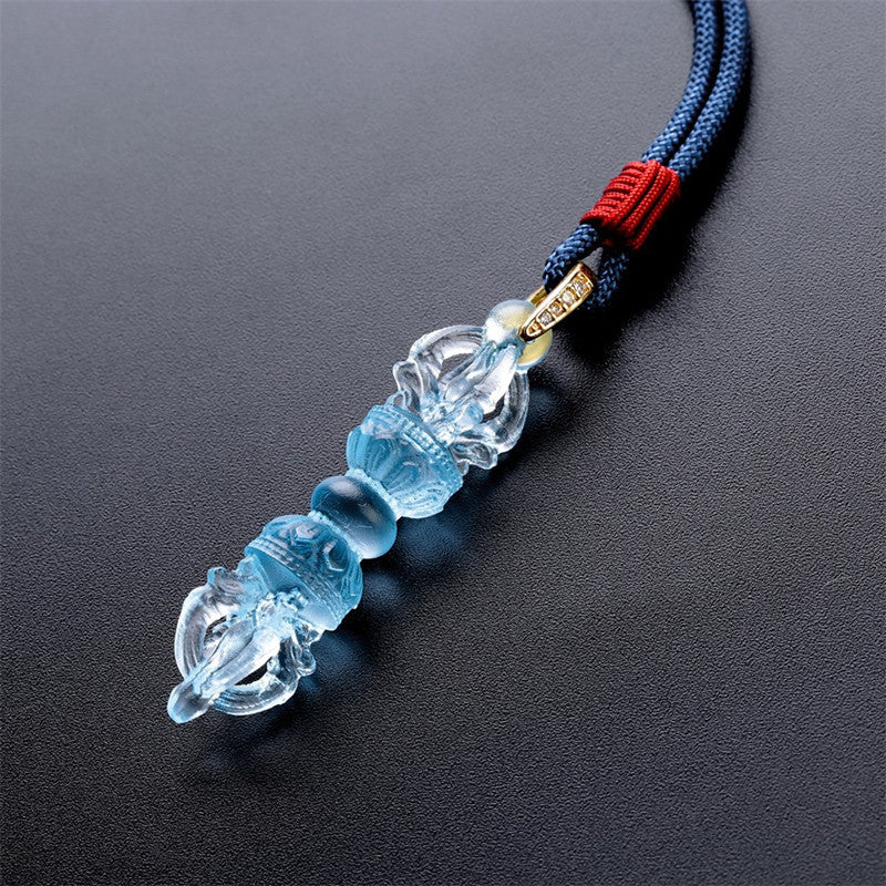 Women's & Men's Stone Diamond Monster Subduing Club Couple Necklace