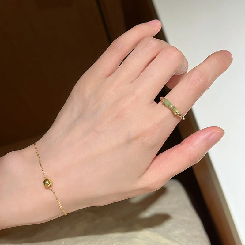 Enamel Flower Butterfly Female Style Niche High-grade Rings