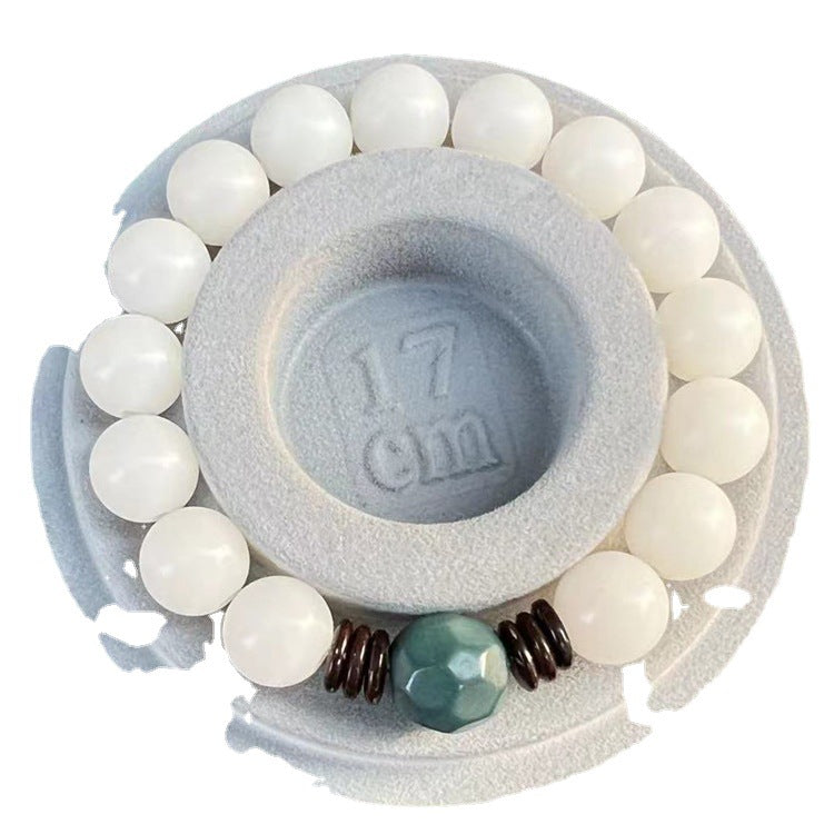 Jade Bodhi Root Beads Lotus Weathering Bracelets