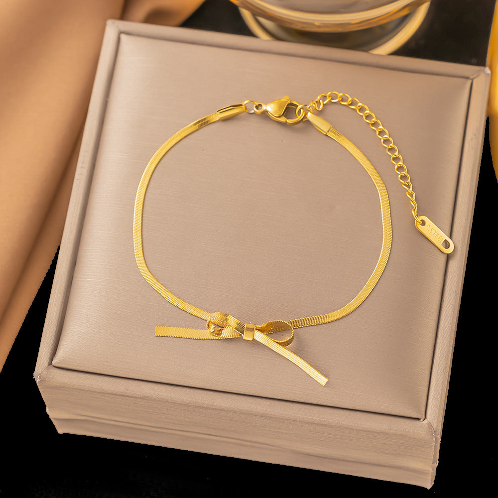 Titanium Steel Gold Vintage Love Double Bracelets