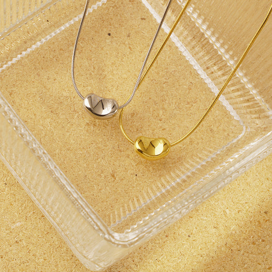 Women's Pea Jequirity Bean Snake Bone Chain Necklaces