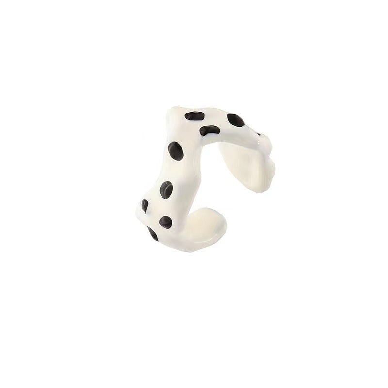 Sweet Irregular Iti Handmade Drip Glazed Female Rings