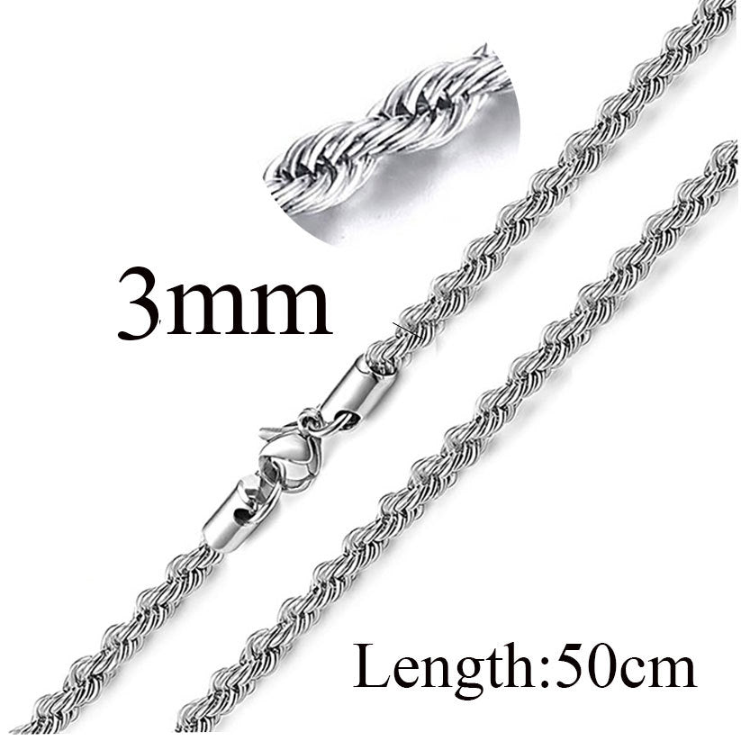 Innovative Simple Stainless Steel Twist Fashion Necklaces
