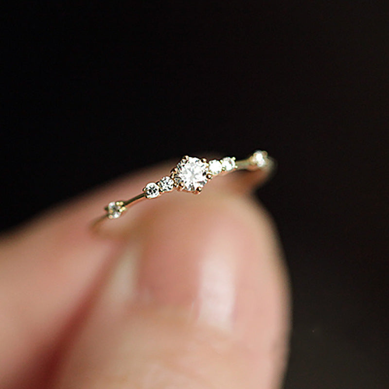 Women's Sier Korean Simple Opening Affordable Luxury Rings