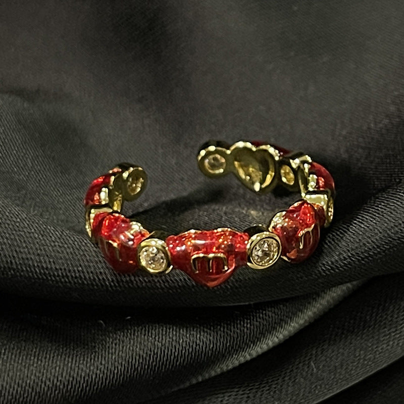 Women's Light Luxury High-grade Open Antique Retro Rings