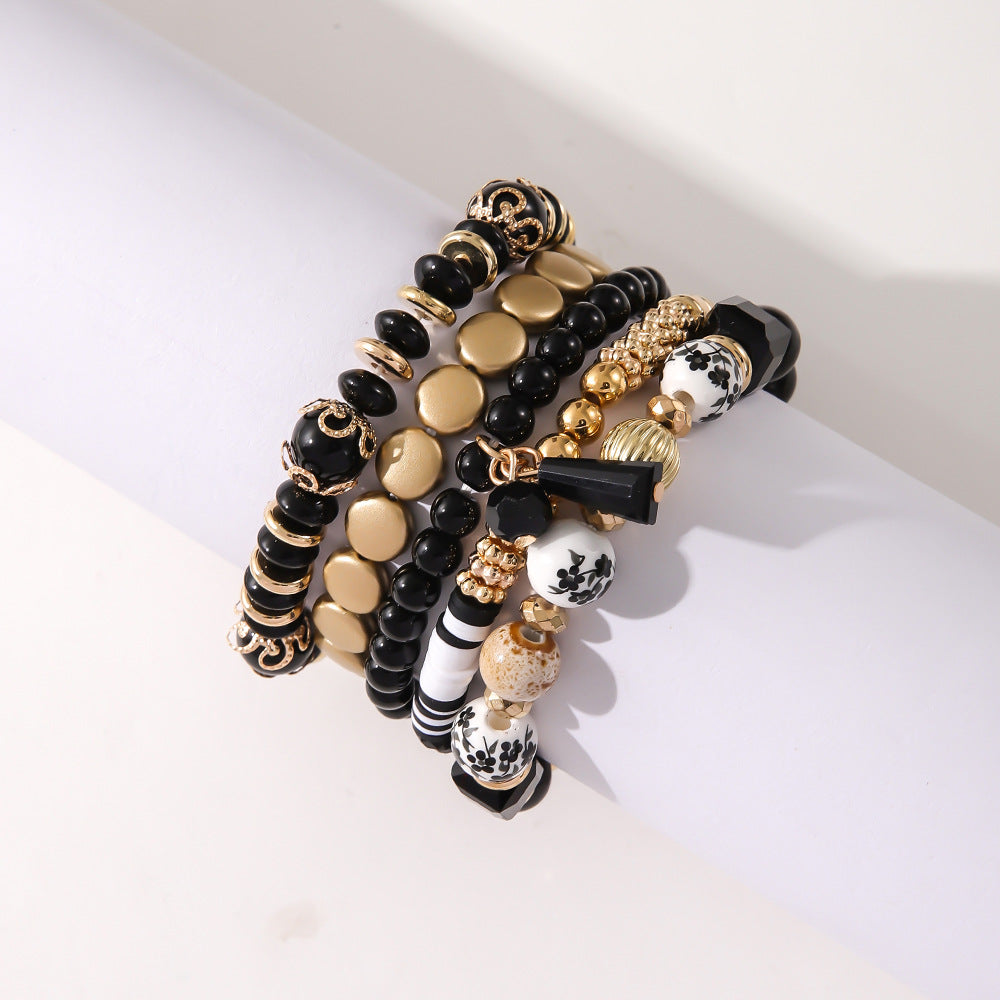 Bohemian Ceramic Printed Suit Sweet Cute Beads Bracelets