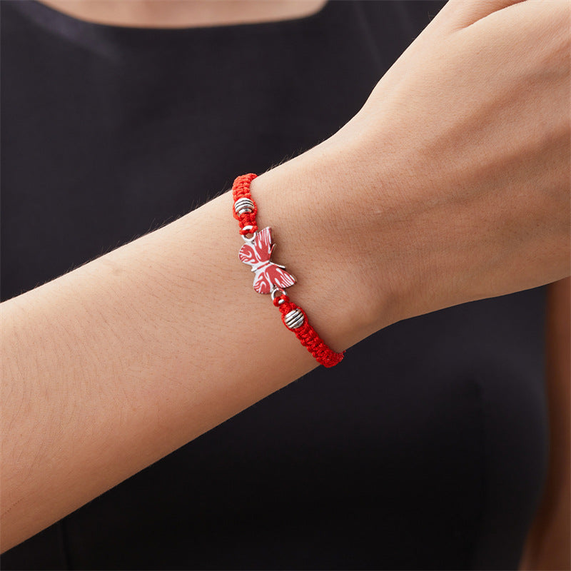 Butterfly Flower Female Girlfriend Gifts Hand-woven Bracelets