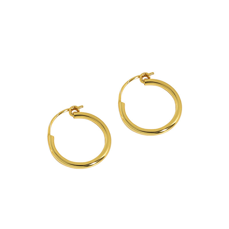 Women's Design Minimalist Geometric Circle Glossy Textured Rings