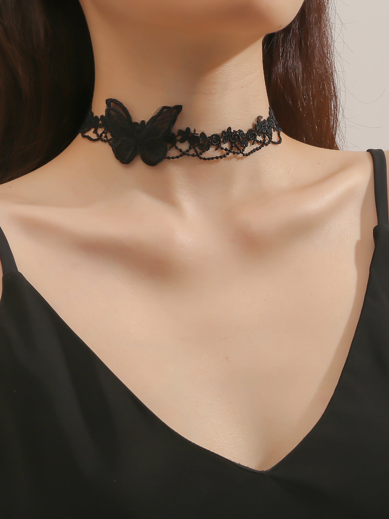 Style Halloween Dark Lace Bow Elegant Necklaces