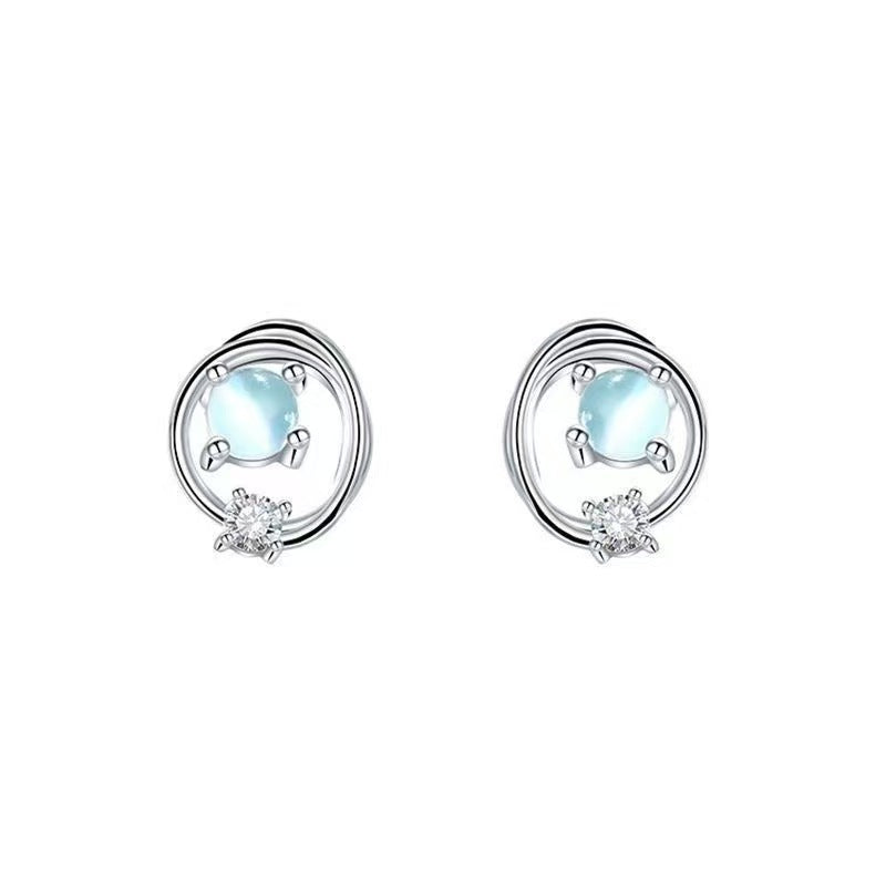 Saturn Female Studded With Zircon Korean Style Rings