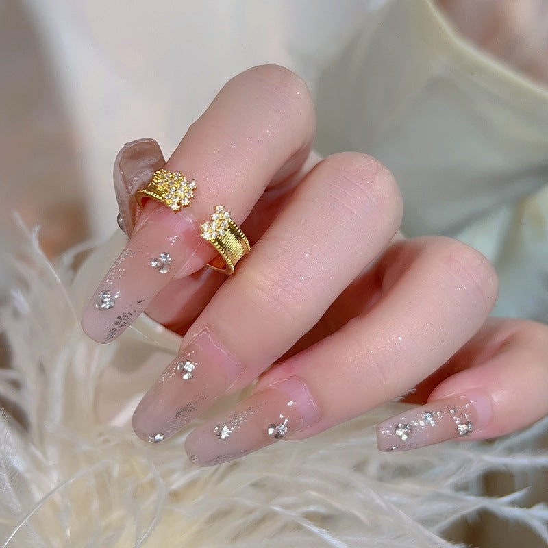 Women's Ornament Vintage Style Gold-plated Brushed Light Rings