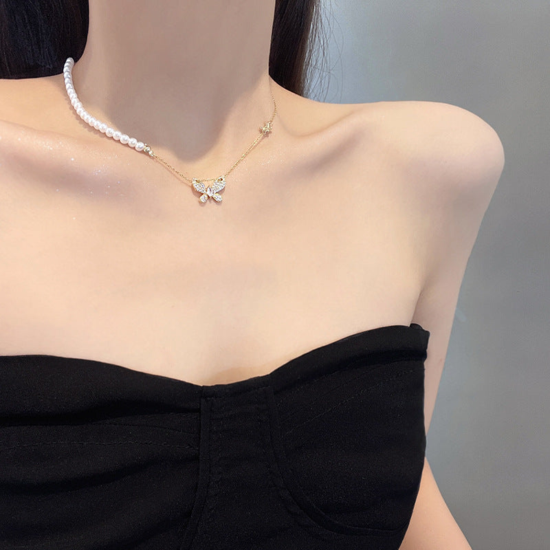 Women's Attractive Fashionable Pearl Clavicle Love Necklaces