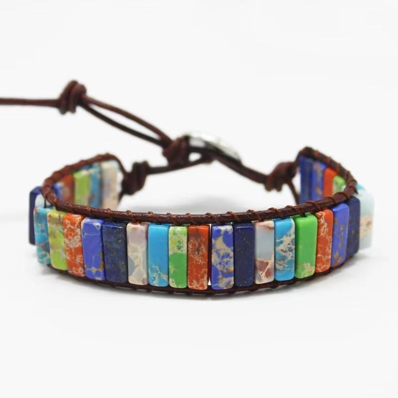 Ornament Emperor Stone Hand-woven Leather Bohemian Bracelets