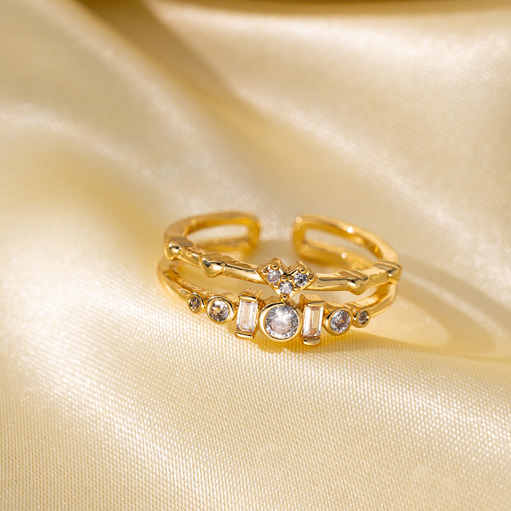 Adjustable Simple Real Gold Electroplated Delicate Super Rings