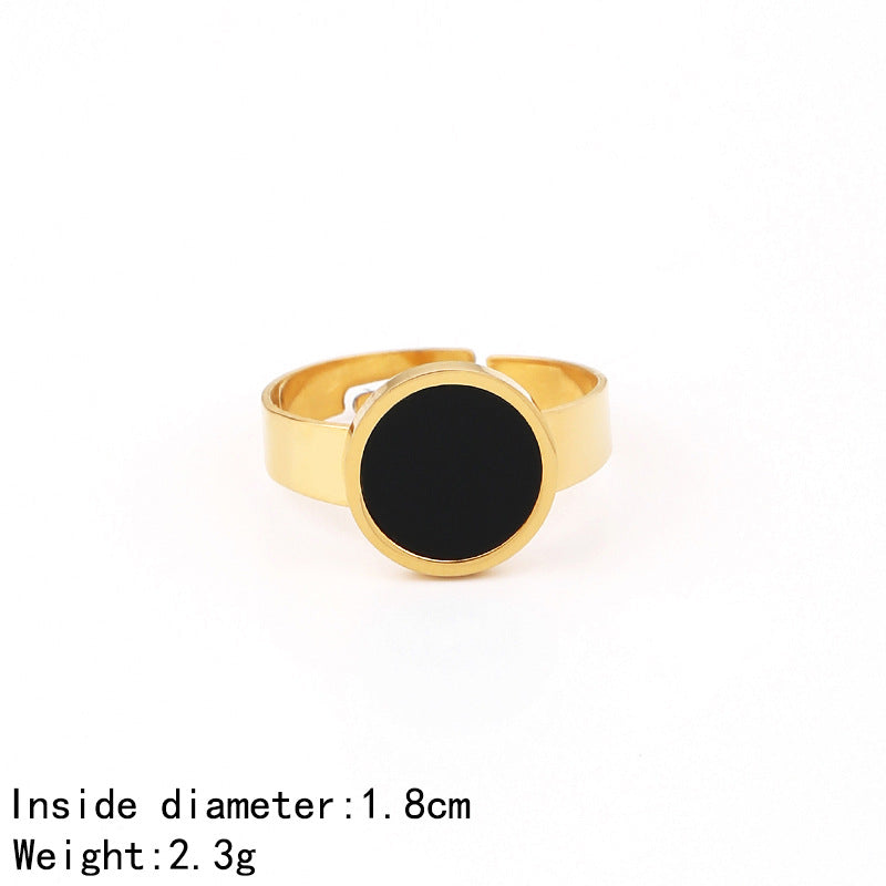 Women's Fashion Simple Stainless Steel Open Geometric Rings