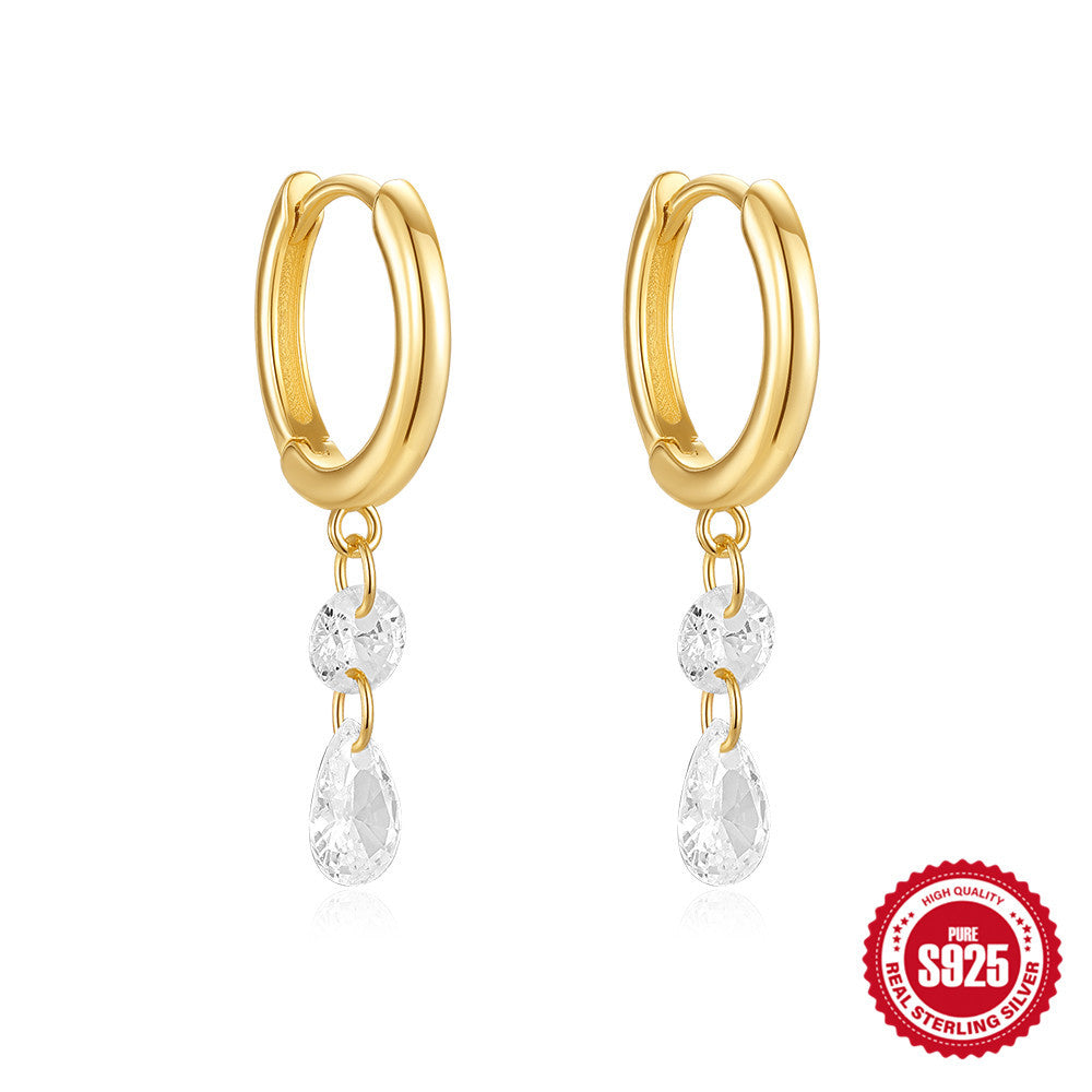 Sterling Sier Diamond Bee Fun Earclip Earrings