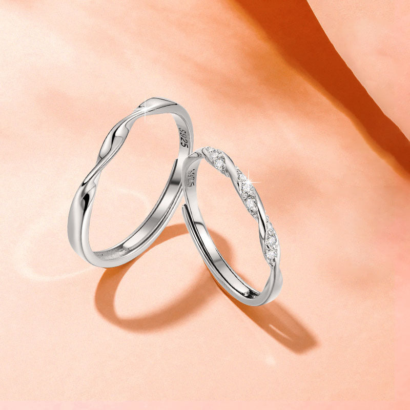 Women's & Men's Mobius Strip Couple Design Advanced Version Simple Rings