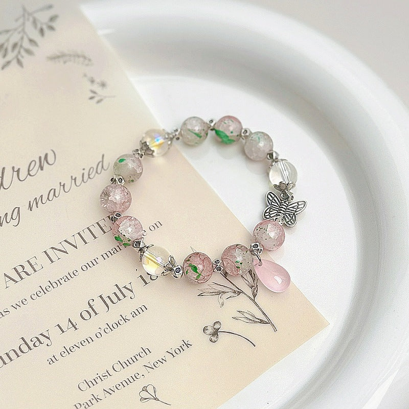 Women's Glass Plate Play Amusement Article Artistic Bracelets