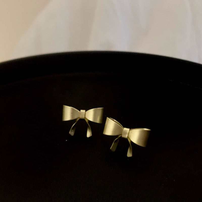 Tiny Bow Trendy Hepburn Style Special Earrings