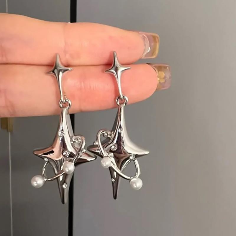 Stars Tassel Ear Light Luxury Minority Style Sweet Cool Earrings