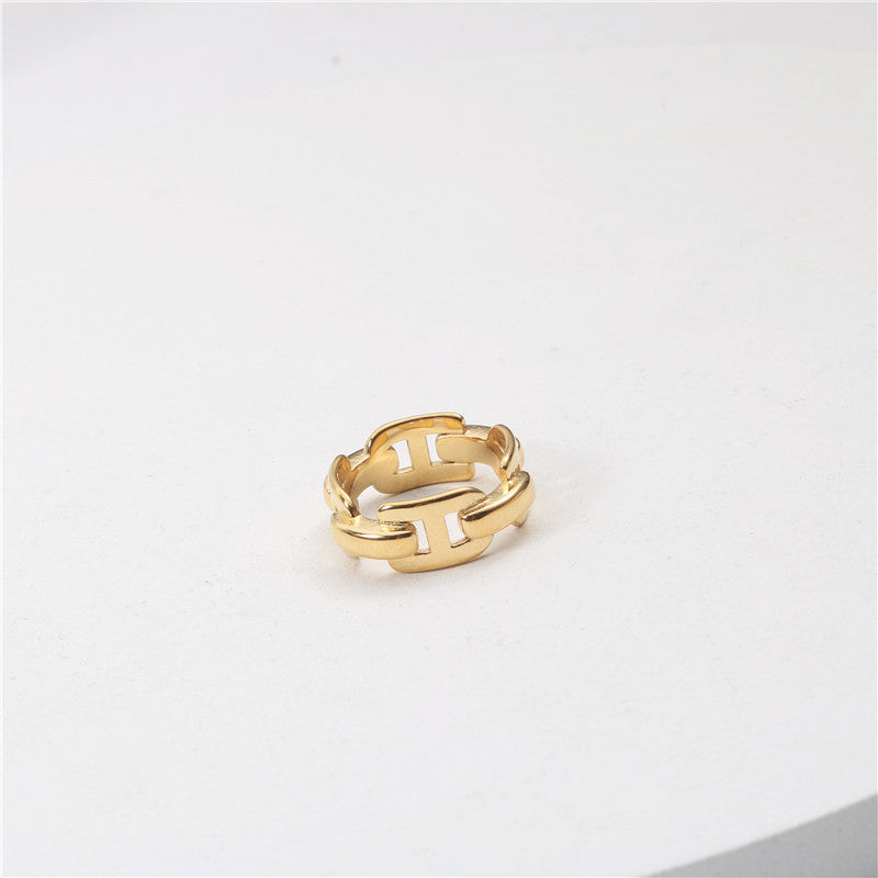 Women's Personalized Jewelry Chain Titanium Steel Gold-plated Bracelets