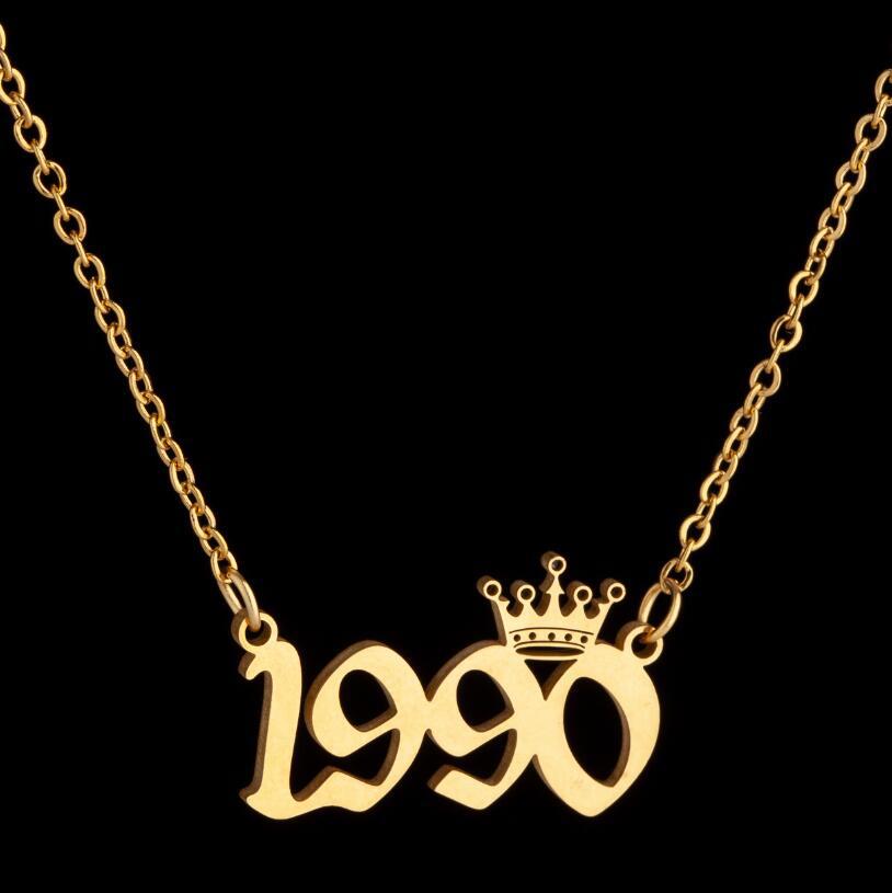 Women's Wind Lucky Digital Angel Clavicle Chain Necklaces