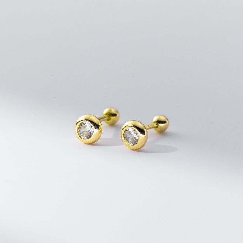 Lodge Sterling Sier Round Beads Thread Earrings