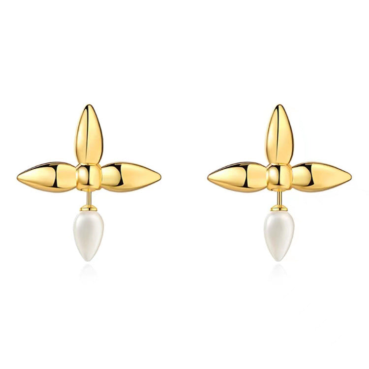 Pearl Light Luxury Minority Design Temperament High Earrings