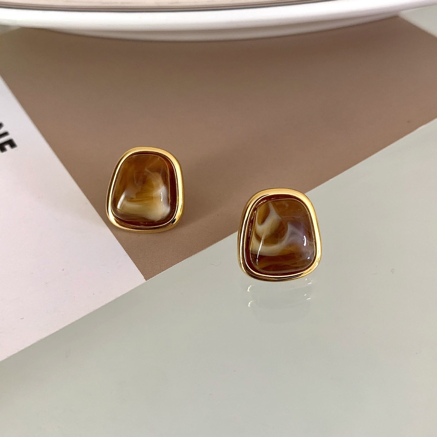 French Style Geometric Pearl Fashion Minority Design Advanced Earrings