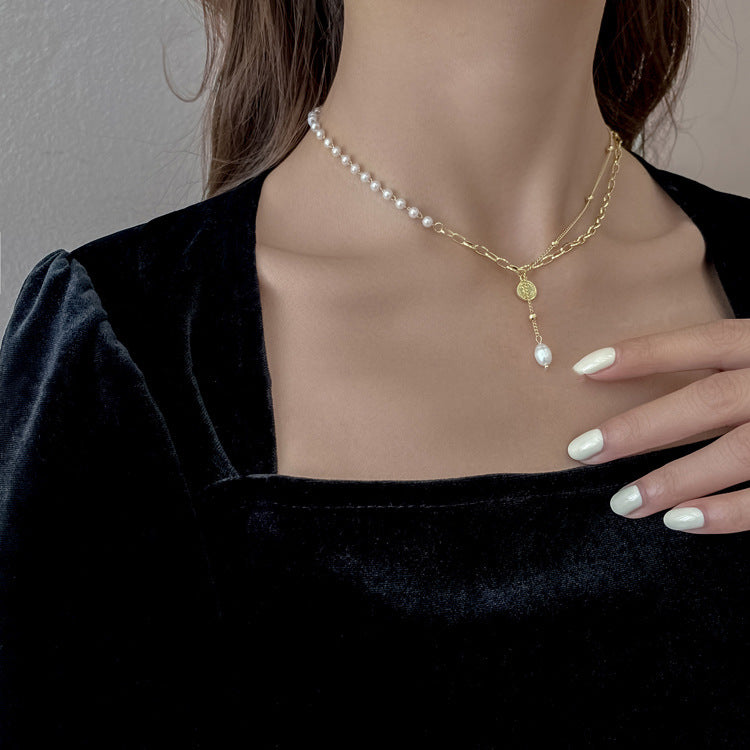 Women's Unique Design Pearl Clavicle Chain Stylish Necklaces