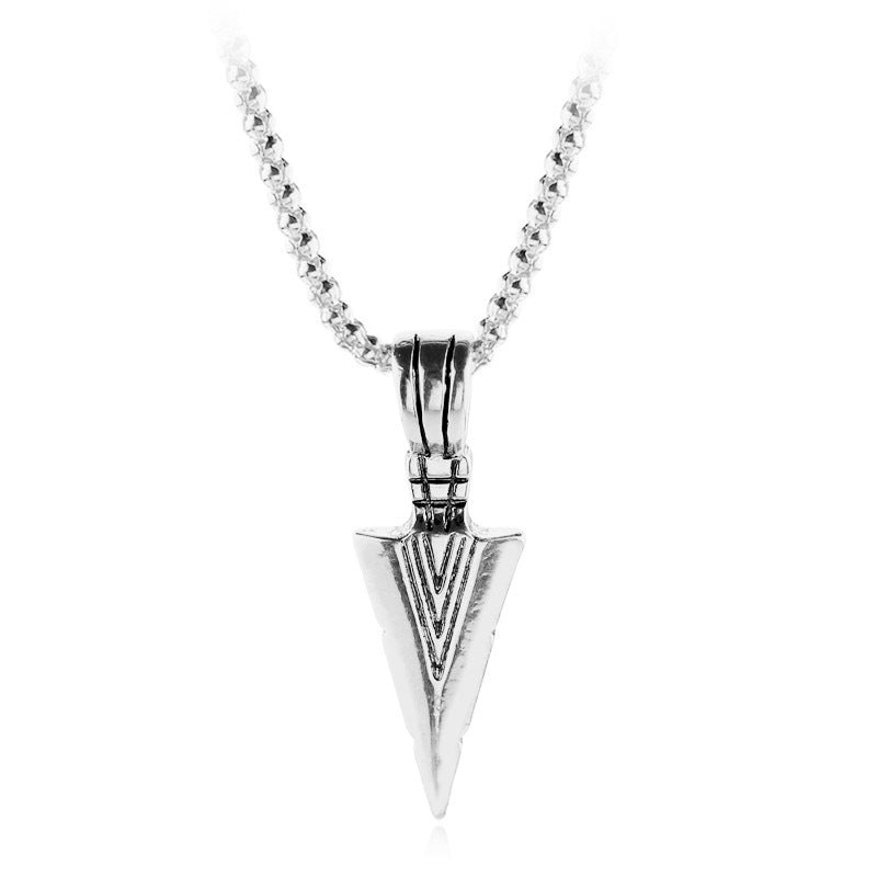 Men's Personality Triangle Spearhead Alloy Vintage Arrow Pendants