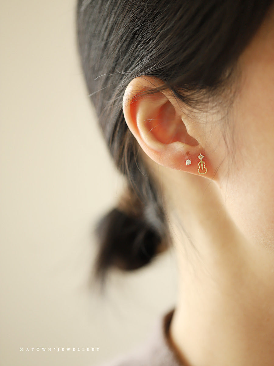 Sier Gold-plated Female Musical Note Violin Rings