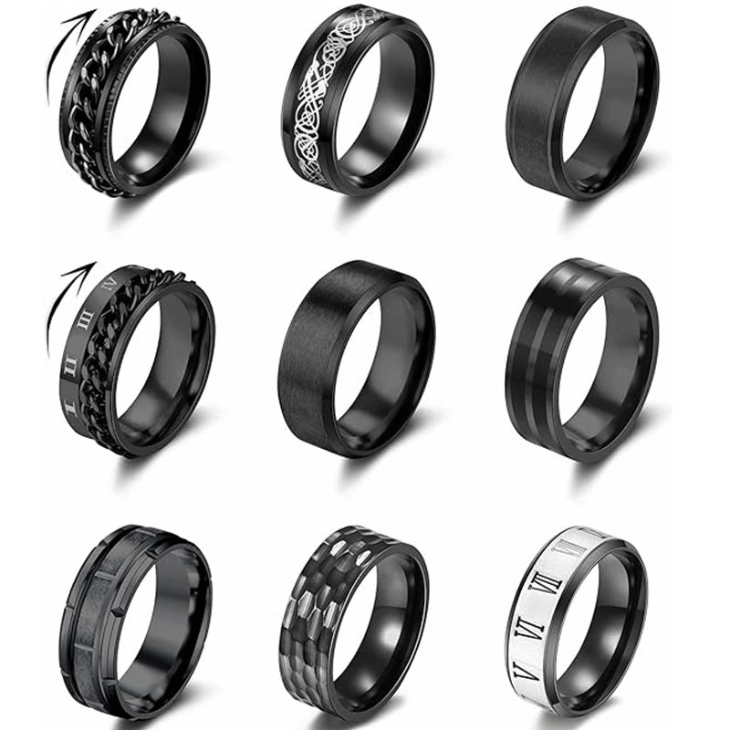 Women's & Men's Stainless Steel For Decompression Anxiety Relief Rings
