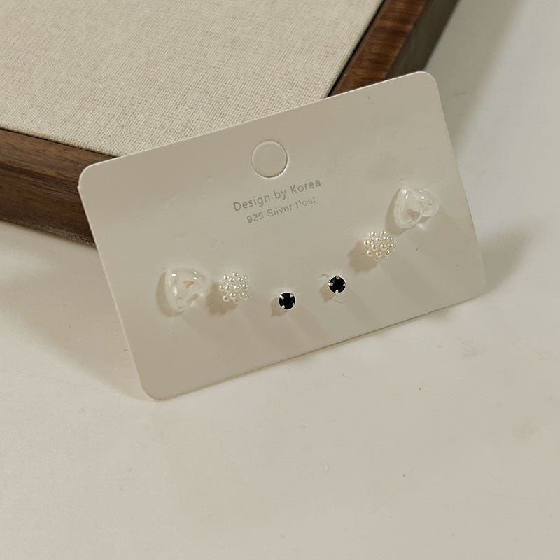 Women's Needle Unique Small Exquisite Set Ear Earrings