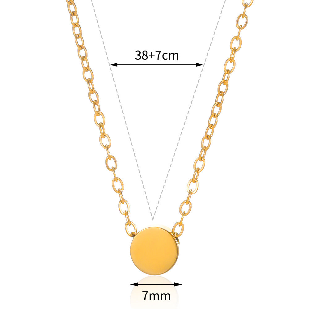 Women's Stainless Steel Five-pointed Star Moon Geometric Necklaces