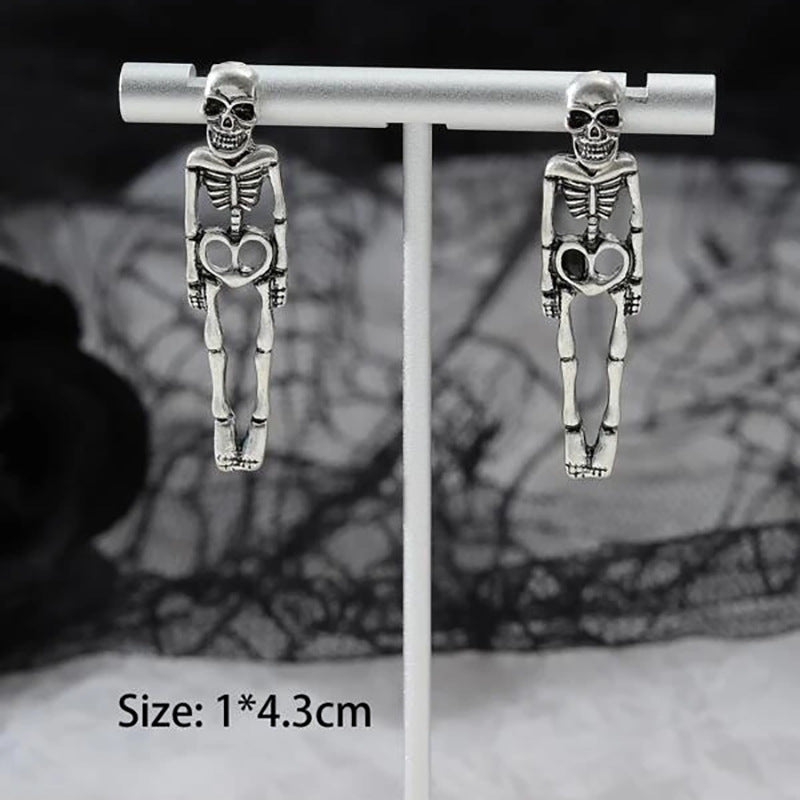 Geometric Skull Ear Split Removable Human Rings