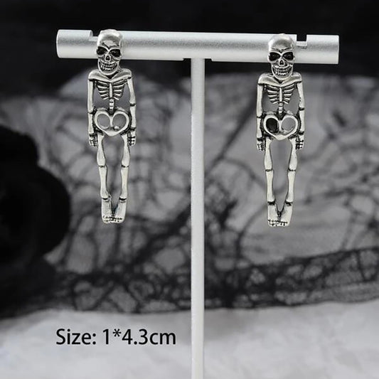 Geometric Skull Ear Split Removable Human Rings