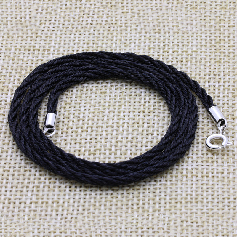 Korean Style Cotton Black String Red Rope Necklaces