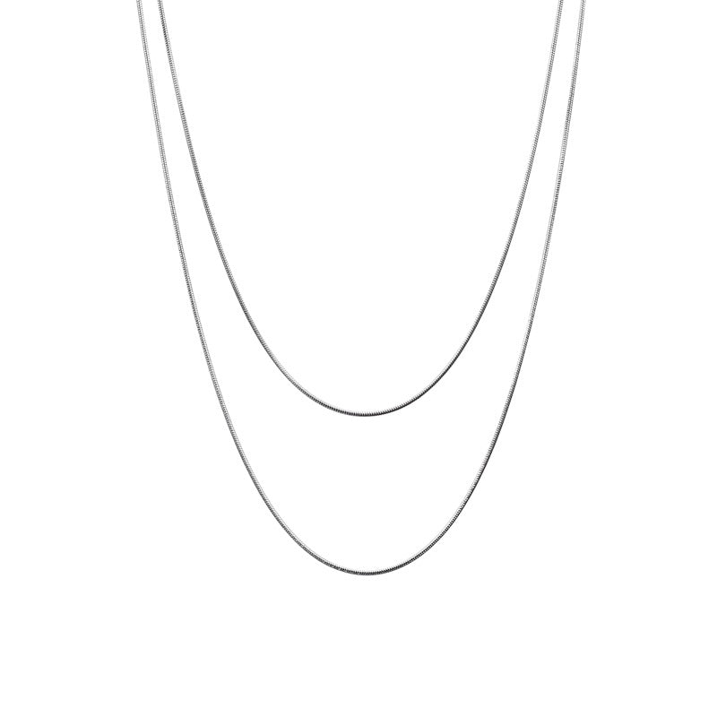 Simple Clavicle Chain Stainless Steel Snake Necklaces
