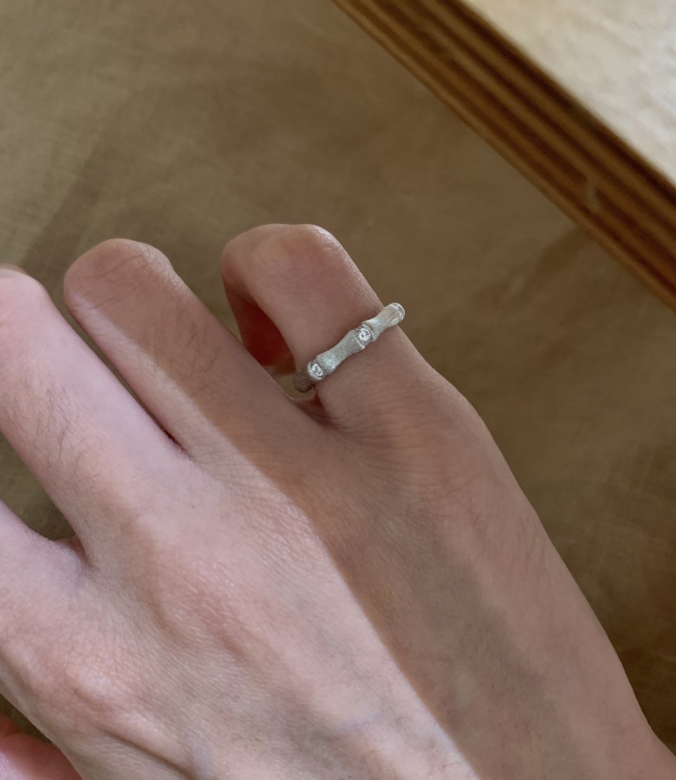 Women's Bamboo Joint Brushed Temperament Entry Lux Niche Simple Fashion Rings
