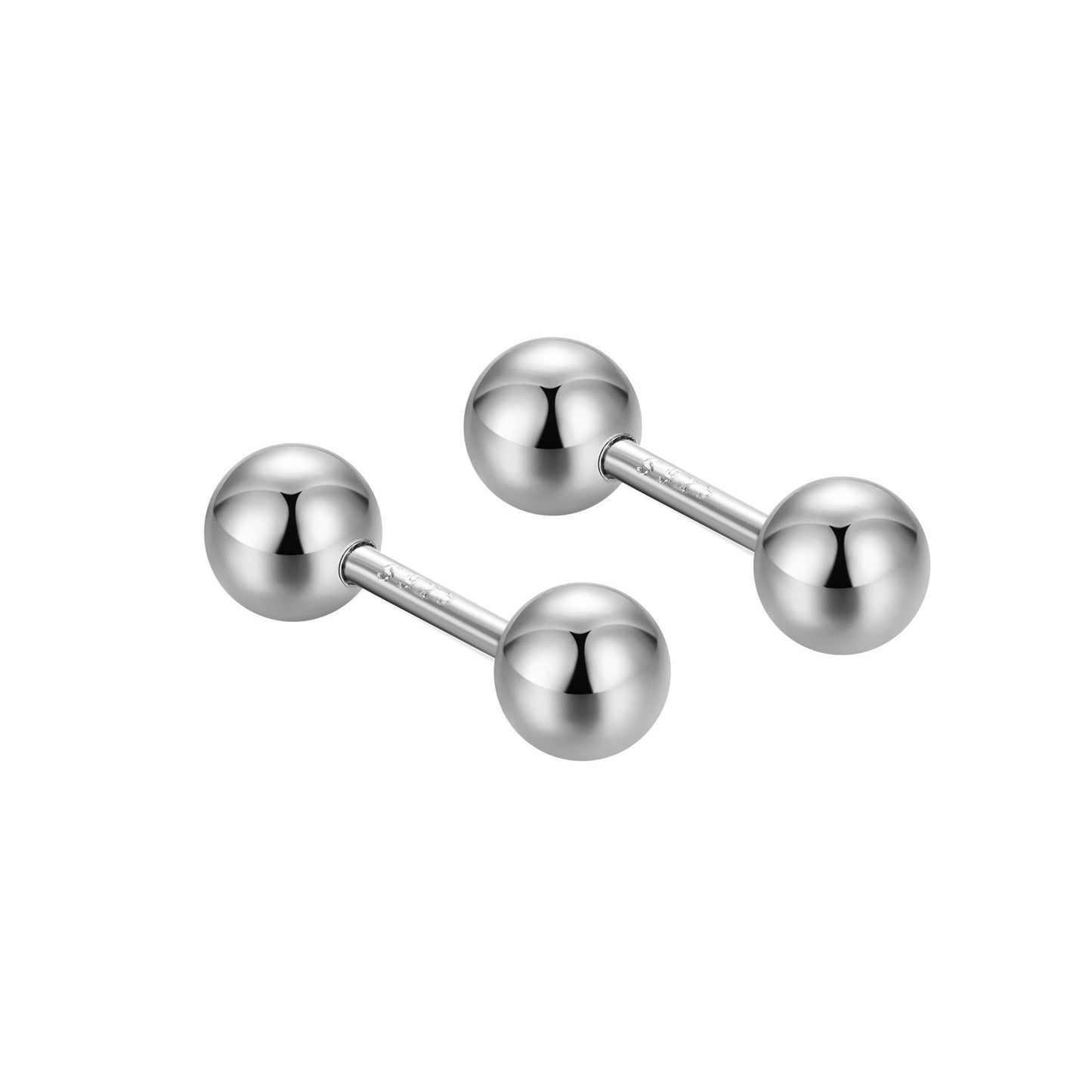 Sier Ear Bone Female Screw Tightening Rings