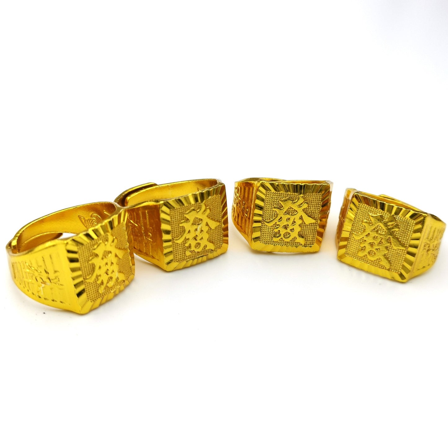 Men's Man's Gold Plated Square Vietnam Placer Bracelets