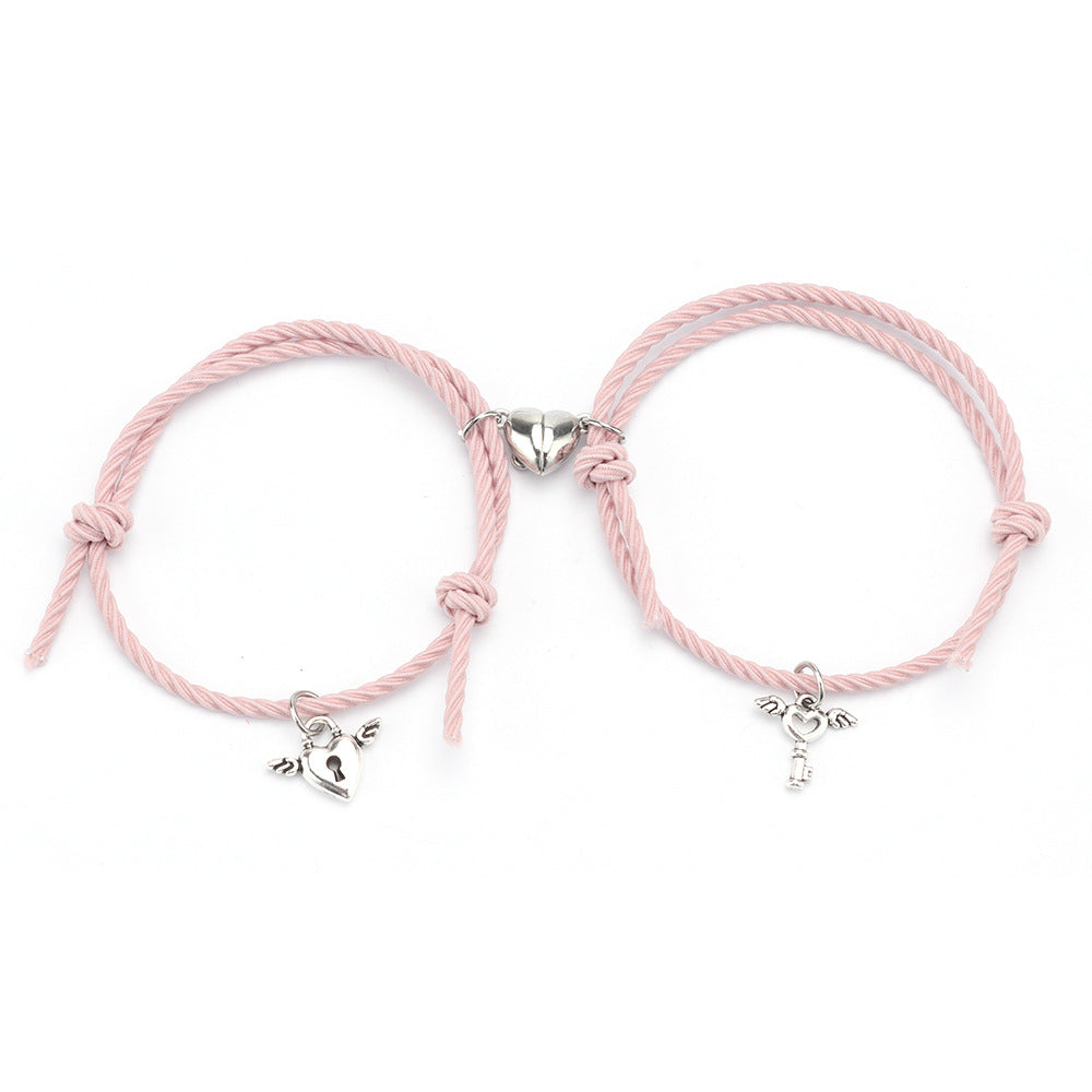 Fresh Couple Small Rubber Band Hair Rope Bracelets