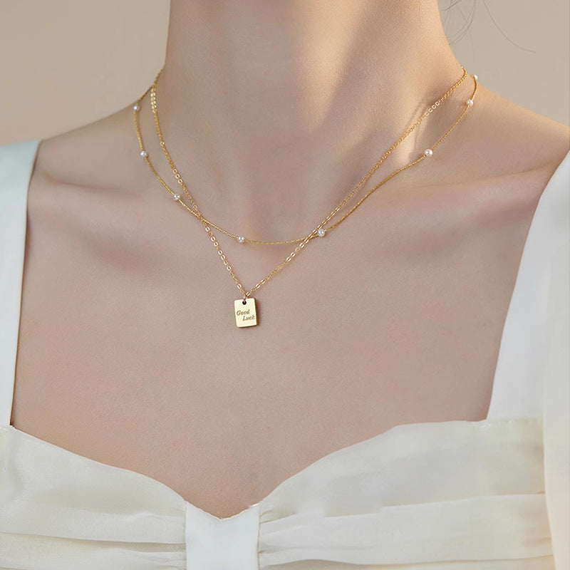 Pearl Twin Female Niche Chinese Clavicle Necklaces