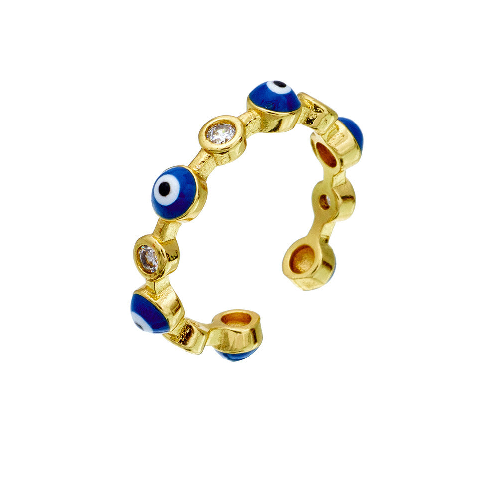 Australian Bronze Gold-plated Oil Dripping Devil's Eye Rings