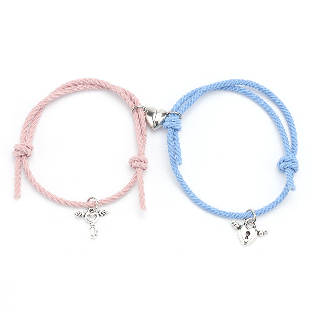 Fresh Couple Small Rubber Band Hair Rope Bracelets